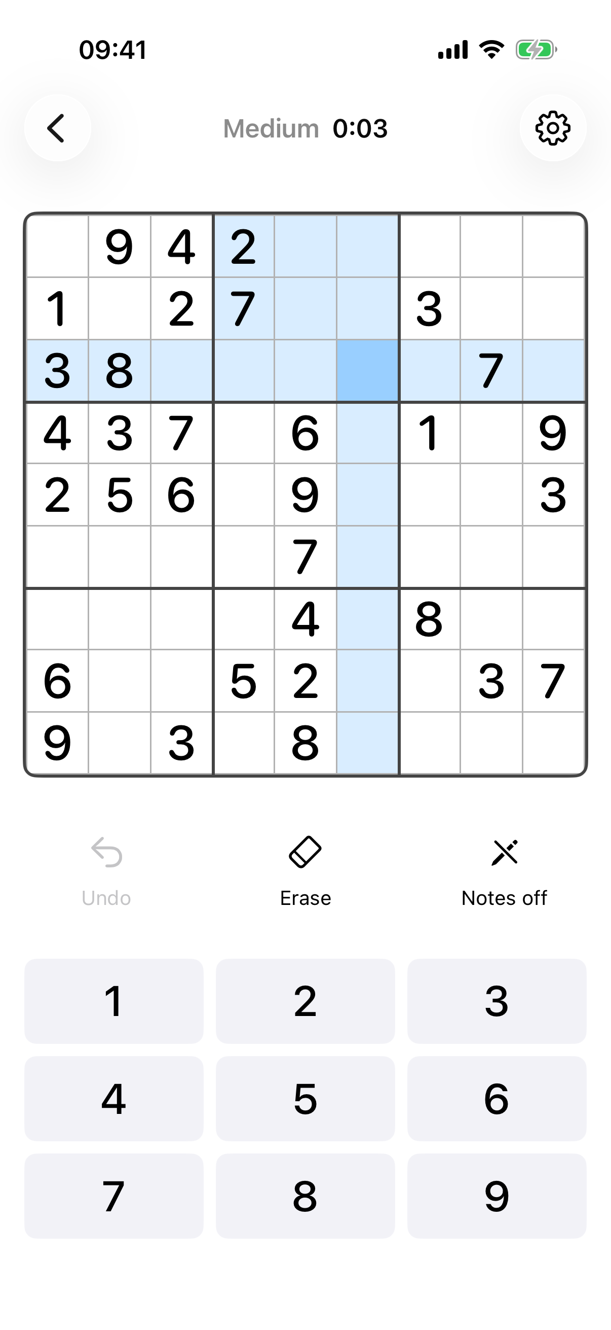 Screenshot of the app Sudoku by Edvin Lindén Screenshot of the app Sudoku by Edvin Lindén